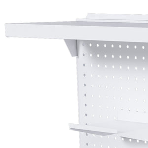 Clamp On Desk Pegboard With Single Monitor Stand