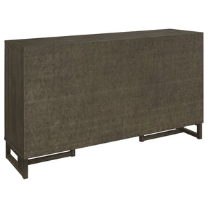 Glenmoor - 3 Drawer Server With 2 Cabinets - Dark Gray