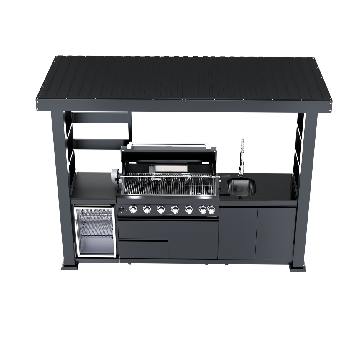 108-Inch 6-Burner Deluxe Outdoor Kitchen Grill