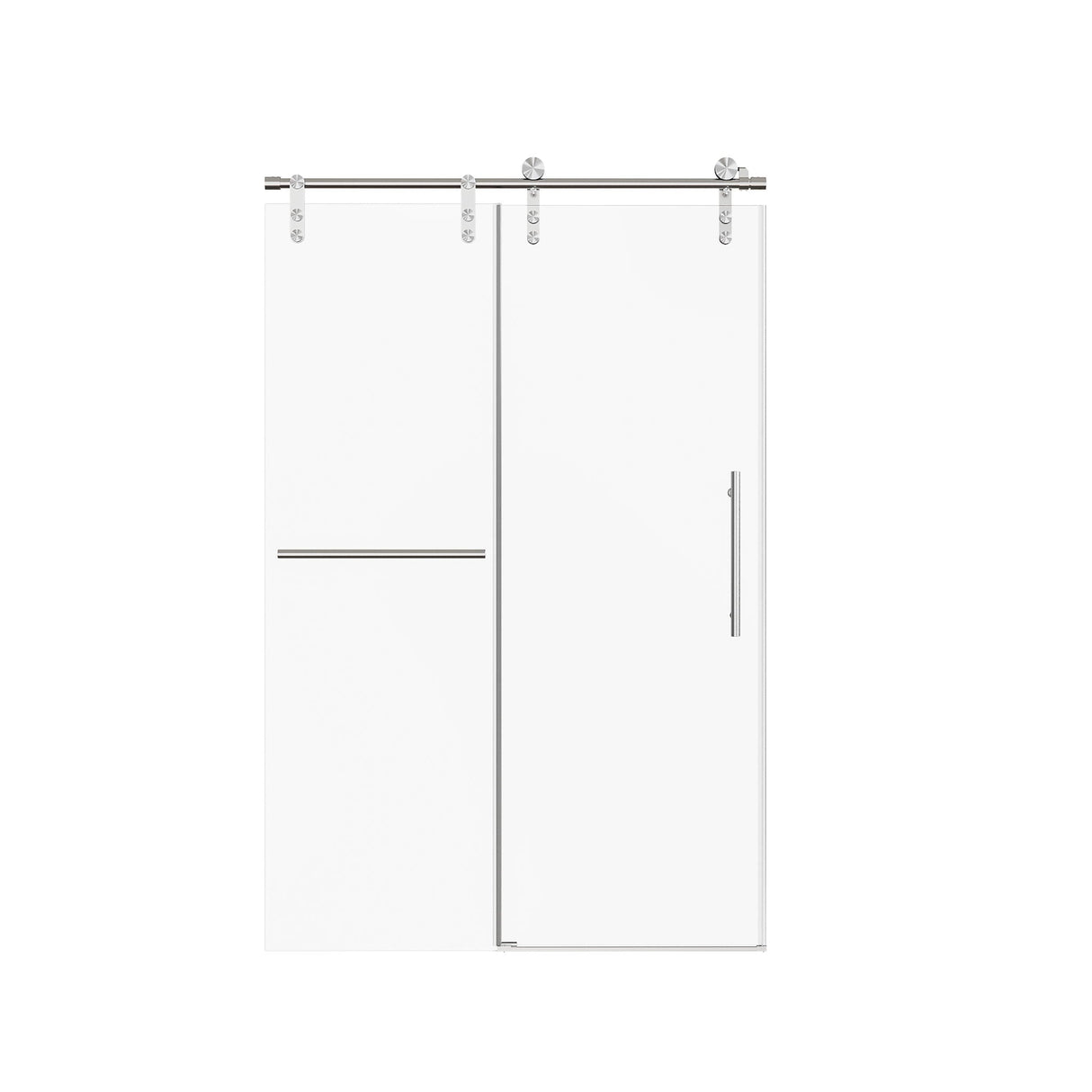 Frameless Single Sliding Shower Doors With Towel Rail & Handle