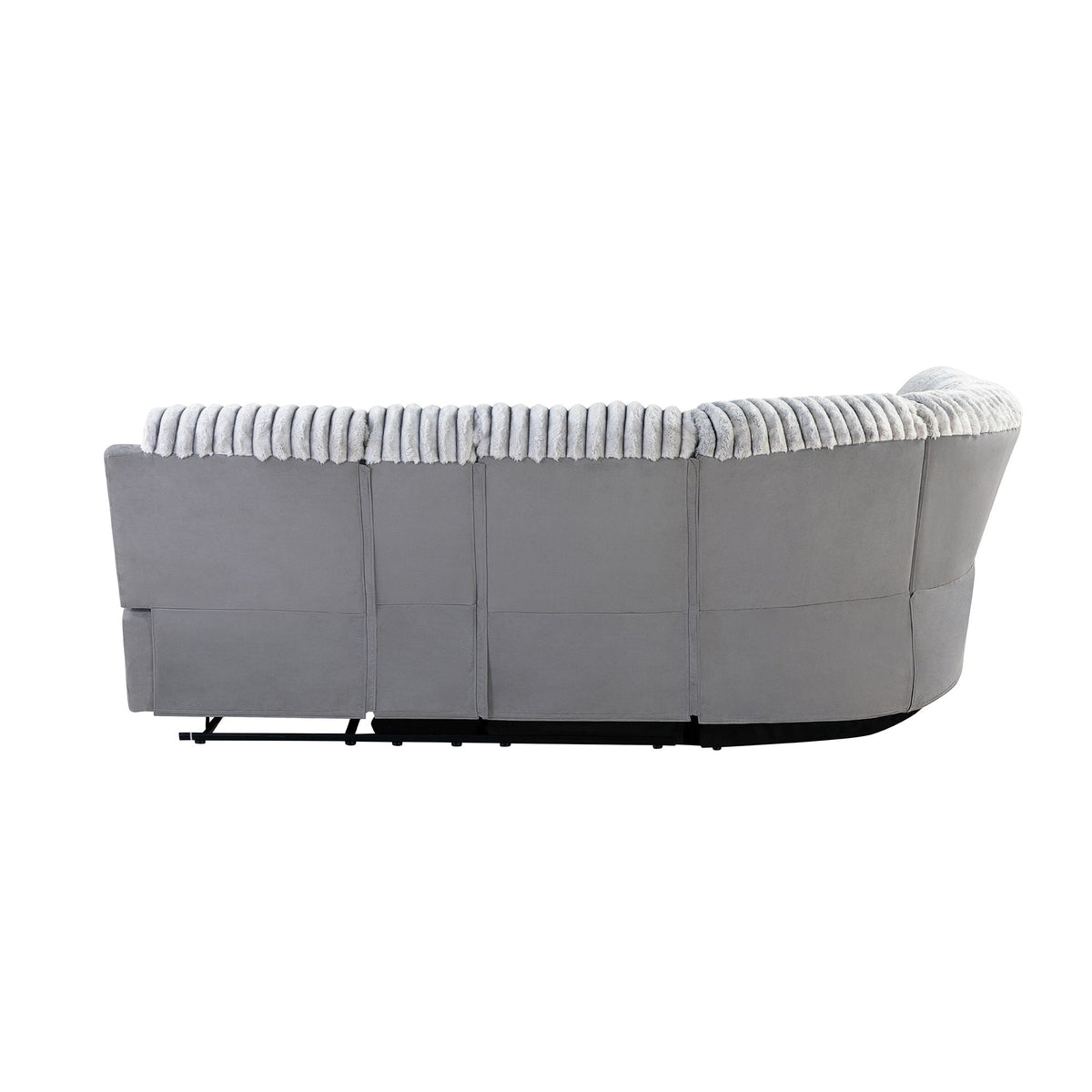 Bruni - Sectional Sofa With LED Lighting And Manual Recline - Gray