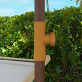 6.2' portable beach umbrella, uv 40+ ruffled outdoor umbrella with vented canopy