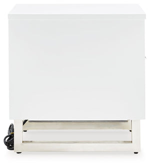 Gardoni - Chair Side End Table - White / Black