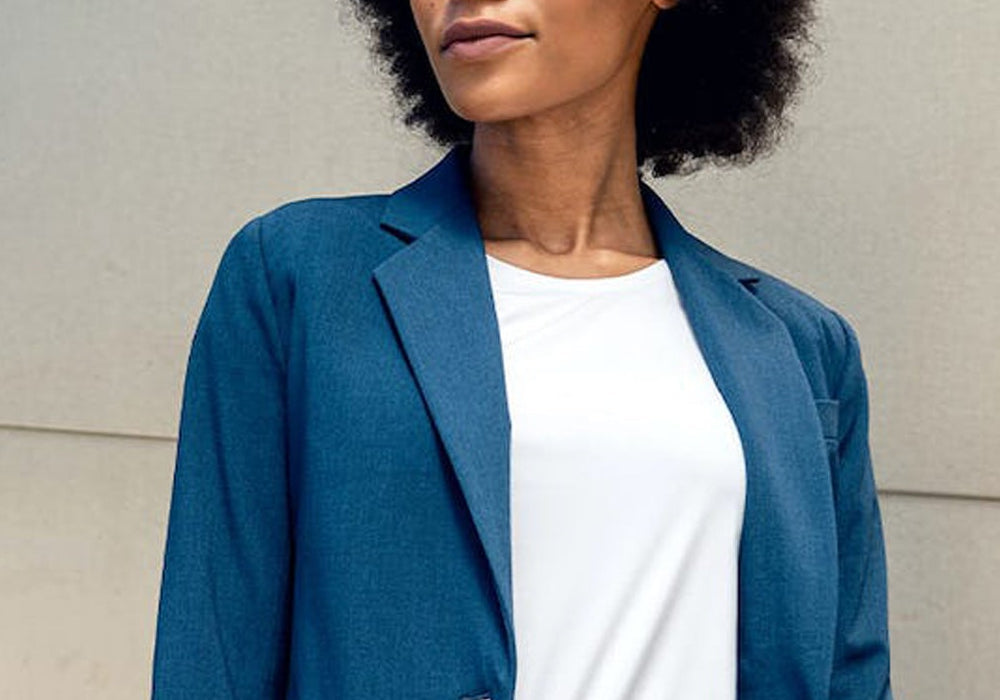 Women's Velocity Boyfriend Blazer Blue Size 10
