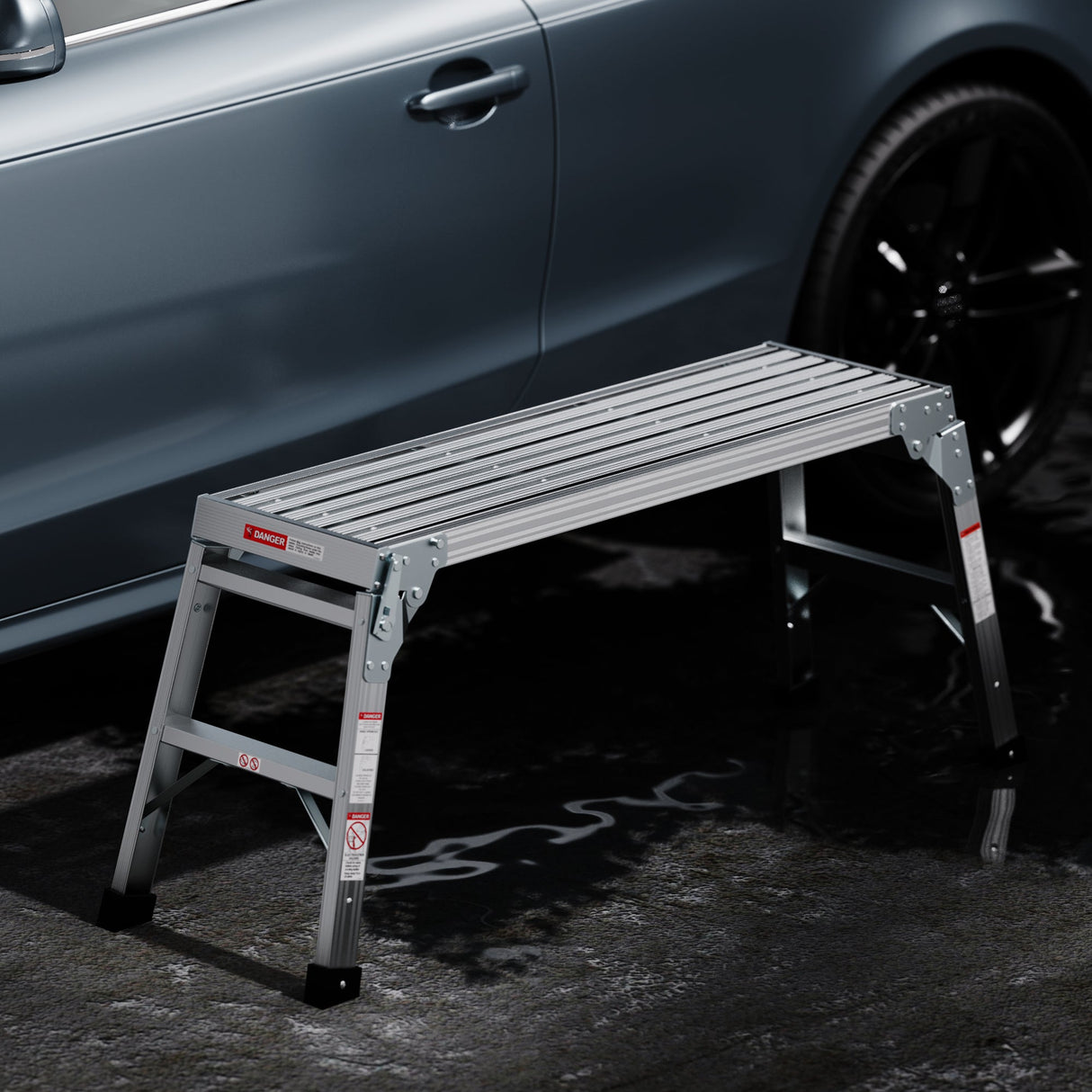 Work Platform Aluminum Portable Bench Folding Ladder