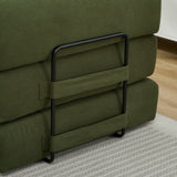 Folding Sofa Bed with Corduroy Upholstery and 2 Pillows