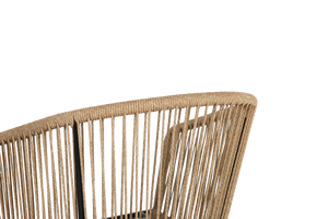 Outdoor Bar Stools Set of 4 with Armrests and Backrest