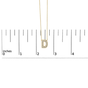 Yellow Gold Vermeil Diamond Accent "A-Z" Initial Bubble Pendant Necklace