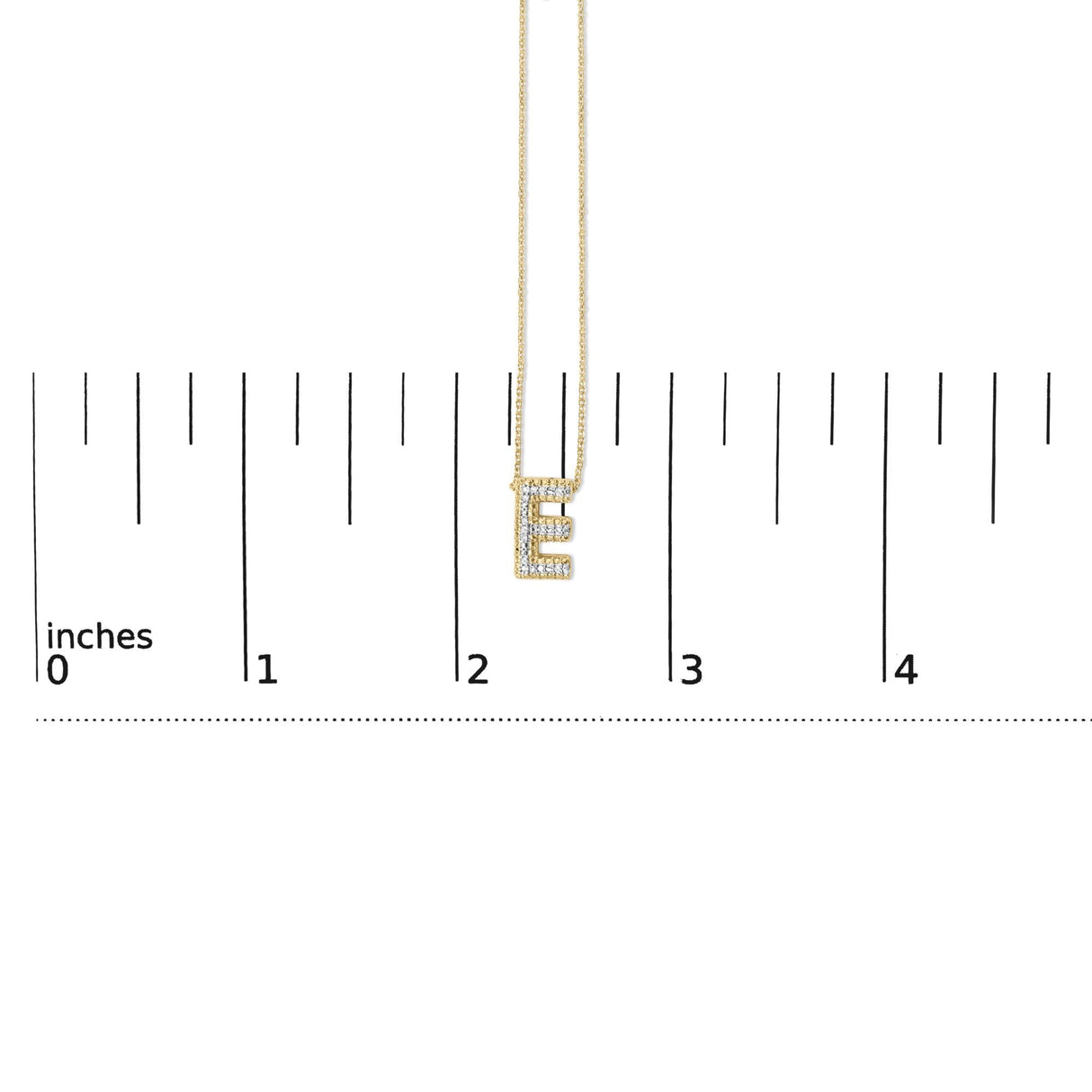 Yellow Gold Vermeil Diamond Accent "A-Z" Initial Bubble Pendant Necklace