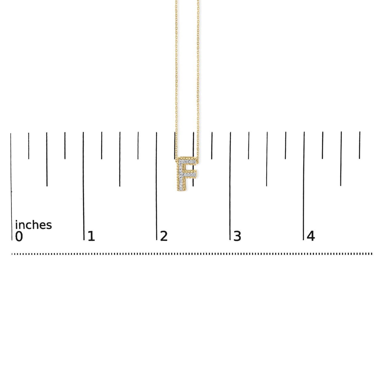 Yellow Gold Vermeil Diamond Accent "A-Z" Initial Bubble Pendant Necklace