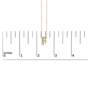 Yellow Gold Vermeil Diamond Accent "A-Z" Initial Bubble Pendant Necklace