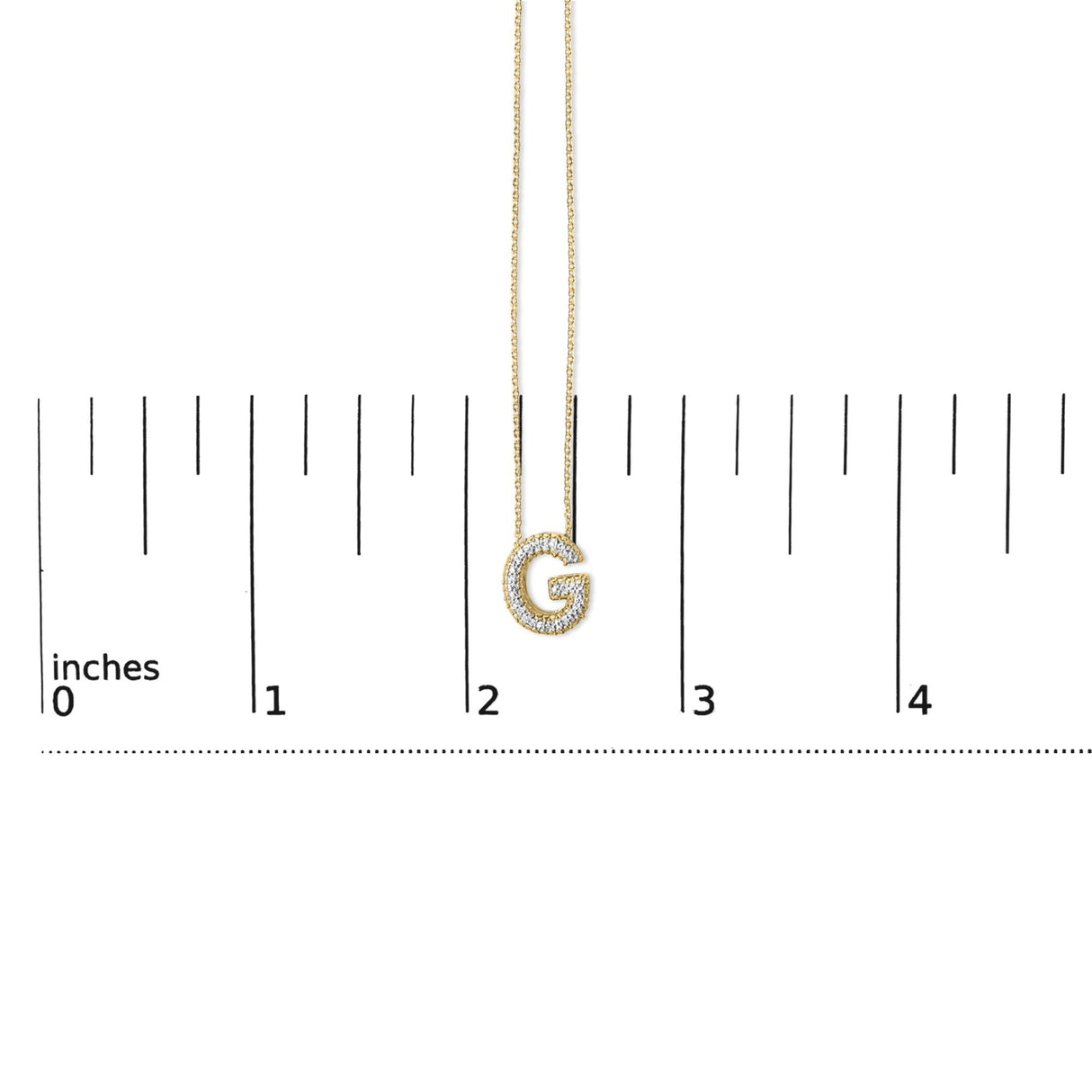 Yellow Gold Vermeil Diamond Accent "A-Z" Initial Bubble Pendant Necklace