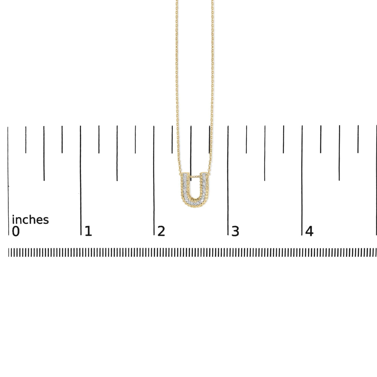 Yellow Gold Vermeil Diamond Accent "A-Z" Initial Bubble Pendant Necklace