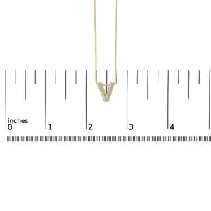 Yellow Gold Vermeil Diamond Accent "A-Z" Initial Bubble Pendant Necklace