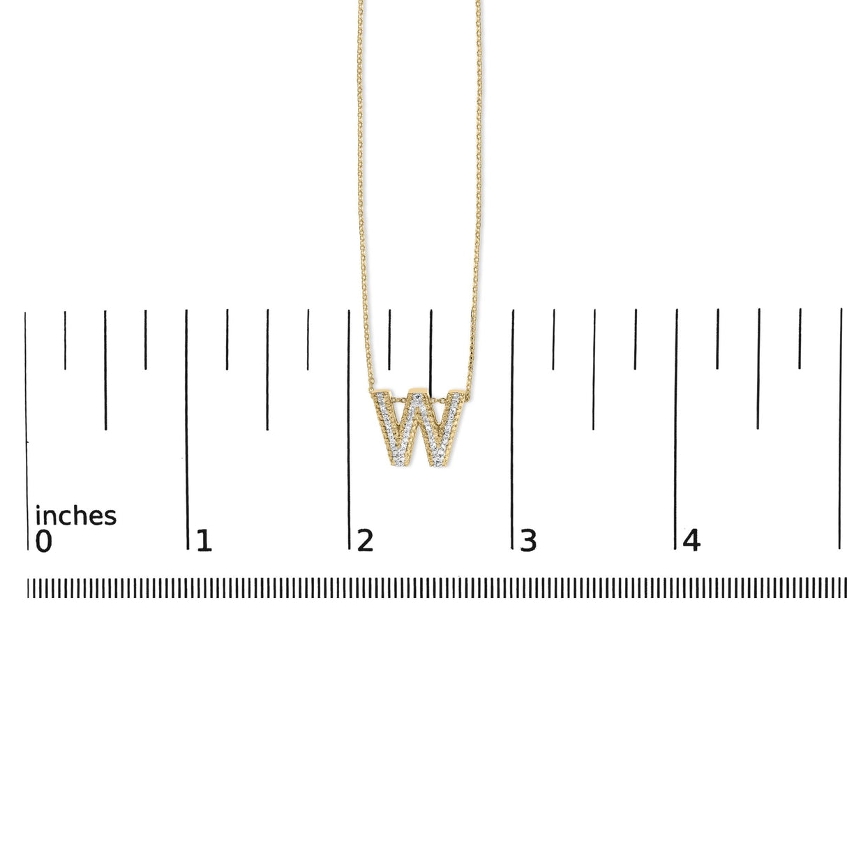 Yellow Gold Vermeil Diamond Accent "A-Z" Initial Bubble Pendant Necklace