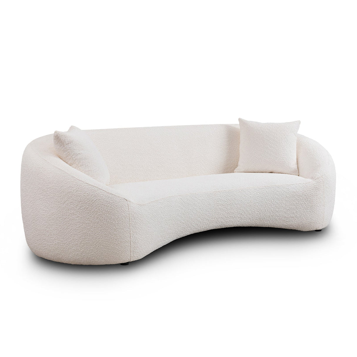Minimalist Curved Sofa, 3 Seater