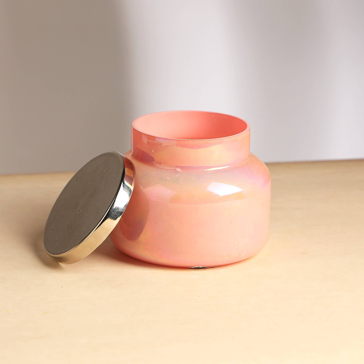 Scented Wax Candle Jar - Pink Lustre