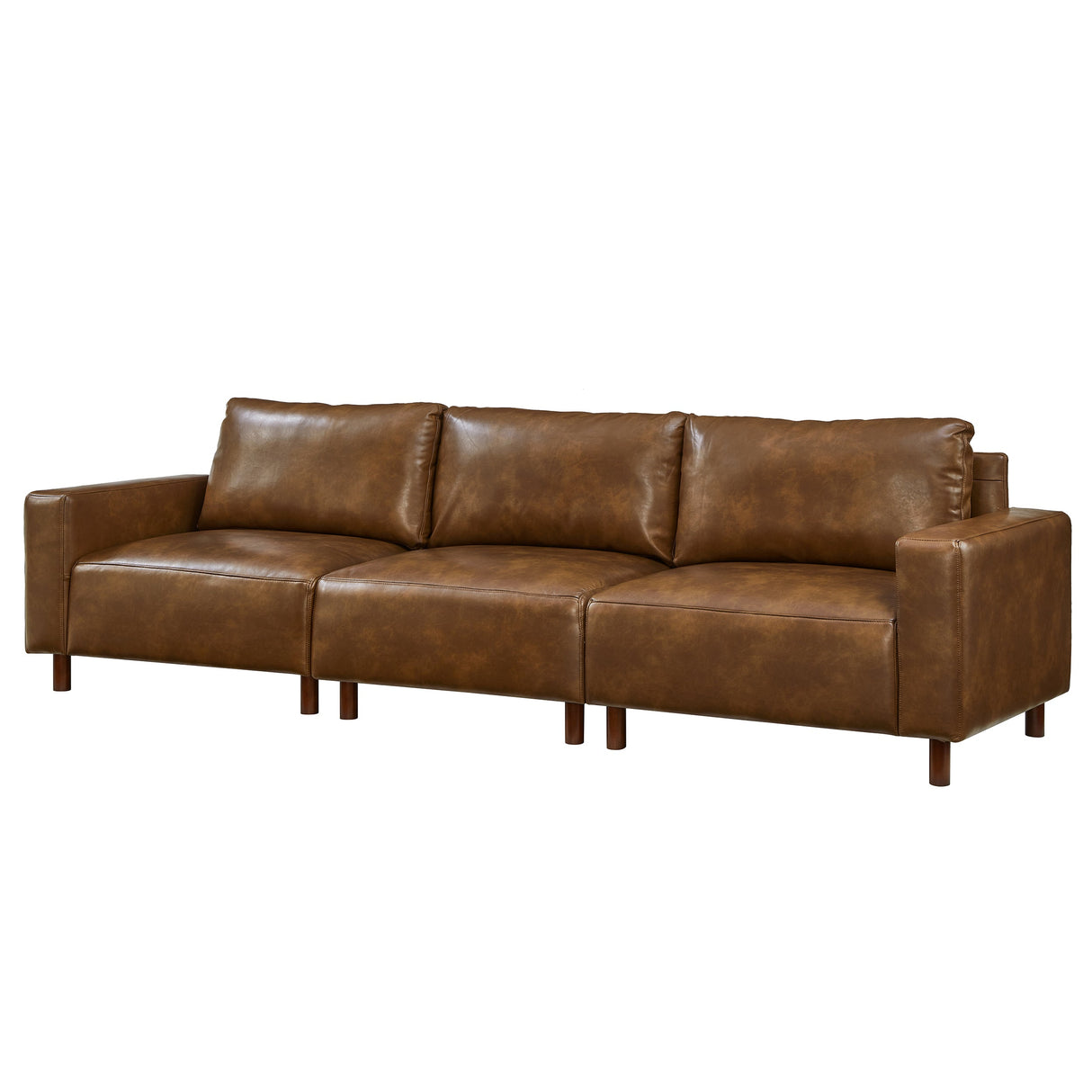 112" Luxury PU Leather Sofa for Living Room