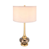 D15x29 Table Lamp with Glass Drum Shade