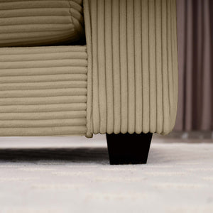 Classic Modern Comfortable Single Chair Deep Seat Sofa With Footstool