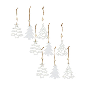 Wood-Tree-Tag-Ornament-with-Beaded-Hanger-(Set-of-9)-Christmas-Ornaments