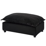 Modern Armchair Sofa 47" Cozy Upholstered Sofa Chair with Movable Ottoman