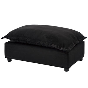 Modern Armchair Sofa 47" Cozy Upholstered Sofa Chair with Movable Ottoman