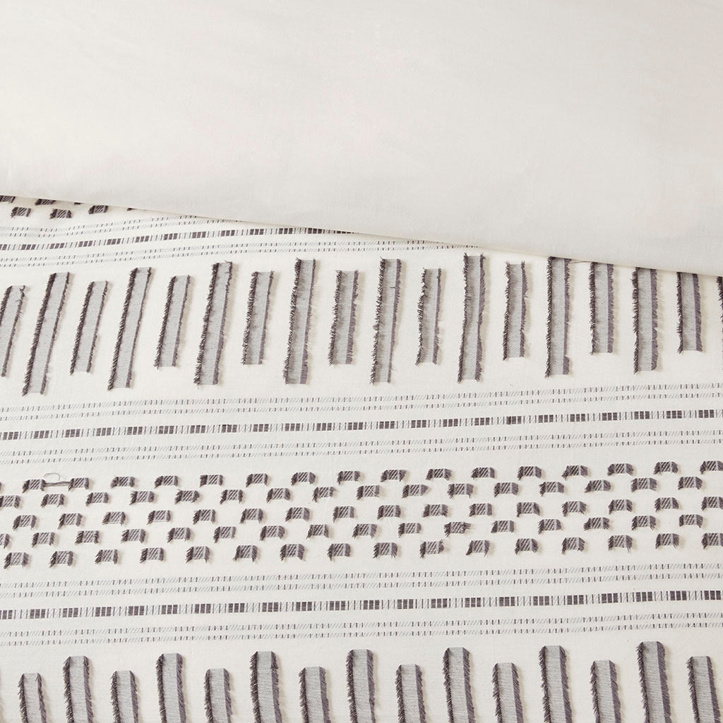 Full/Queen Cotton Jacquard Duvet Cover Mini Set