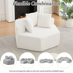 54-Inch Modern-Style Hexagonal Single Lounge Chair