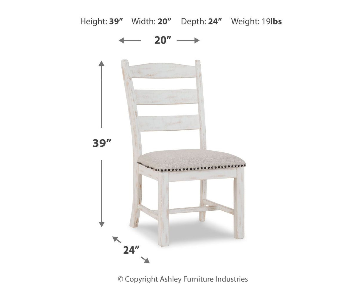 Valebeck - Dining UPH Side Chair (Set of 2) - Beige / White