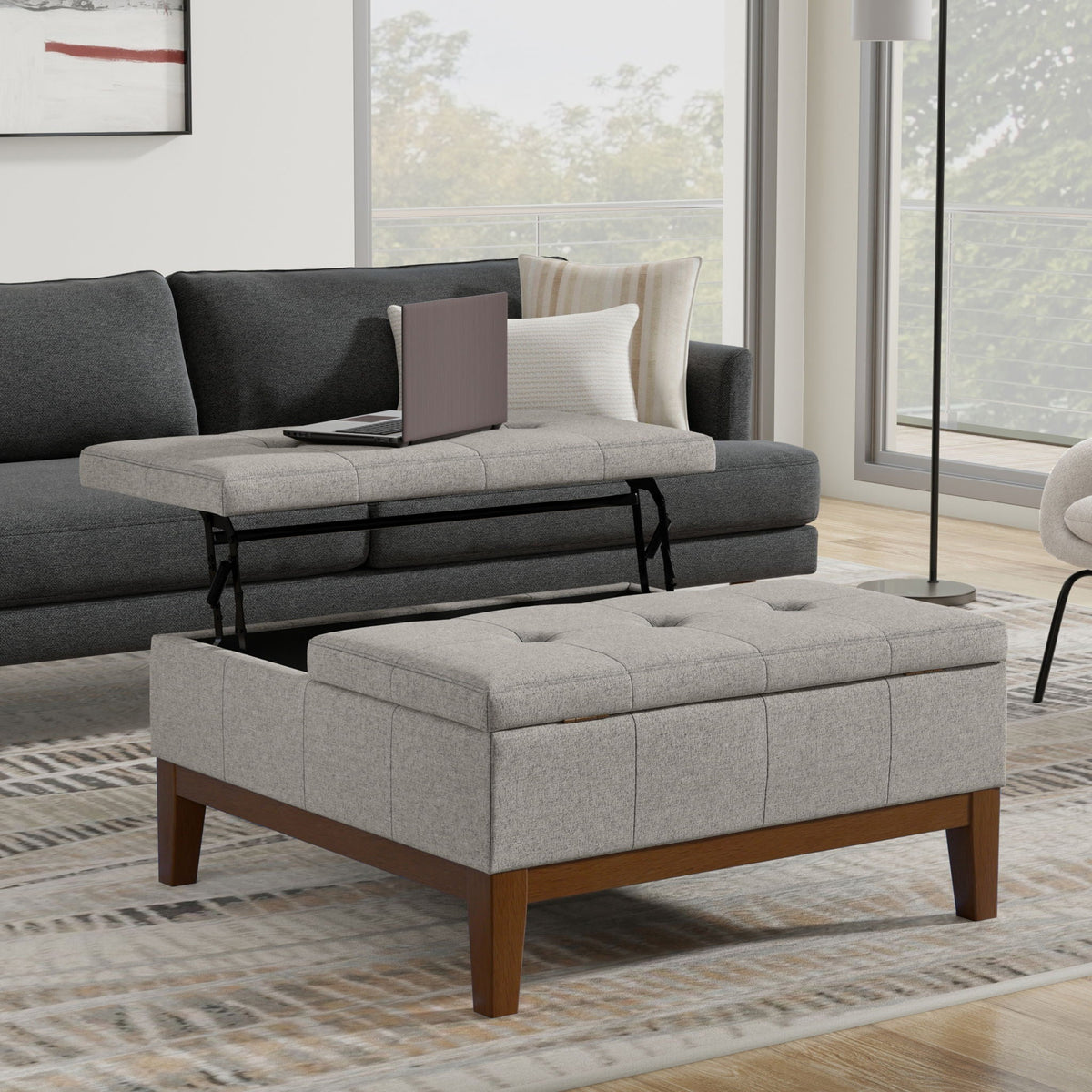 Dover - Multifunctional Lift Top Coffee Table Storage Ottoman