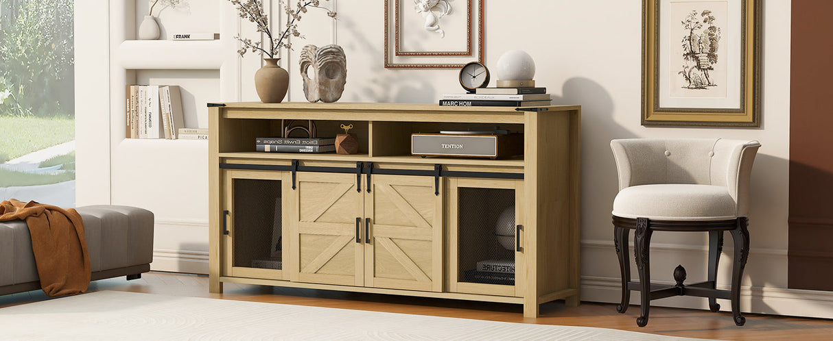 U_STYLE 59.3'' Sideboard with Sliding Barn Door