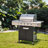 Propane-Grill-4-Burner-Barbecue-Grill-Stainless-Steel-Gas-Grill-with-Side-Burner-
