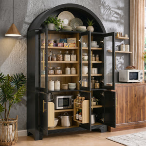 K&K 73" Tall Arched Kitchen Pantry