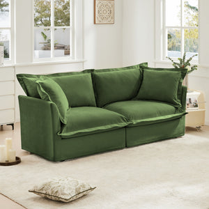 Modern Slipcovered 2-Seat Sofa