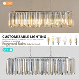 Modern Oval Crystal Ceiling Chandelier
