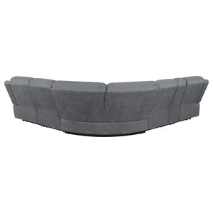 Bahrain 6-piece Modular Reclining Sectional Sofa Charcoal