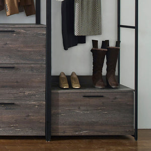 Monica - Modular Design Walk-In Closet System - Rustic