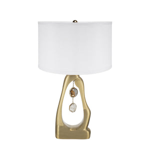 Geode-Inspired Gold Aluminum Table Lamp