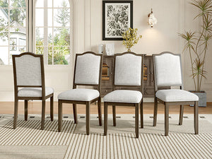 Farmhouse Dining Chairs Set of 4, Upholstered High Back
