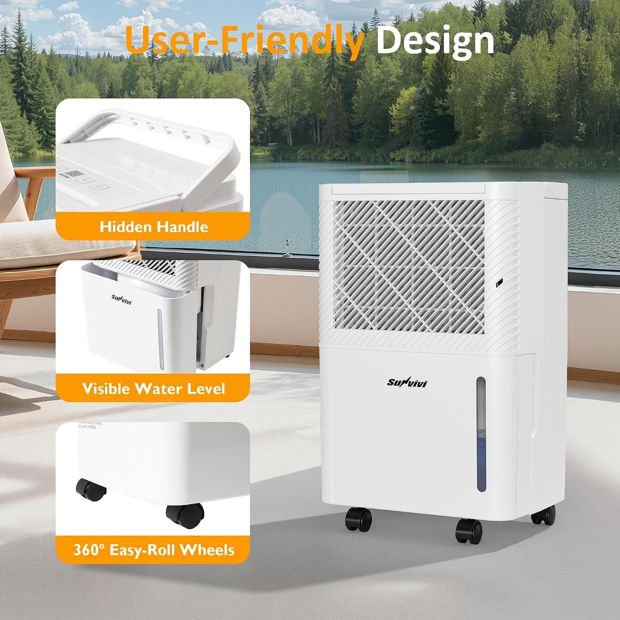 1500 Sq.Ft Dehumidifier for Home