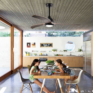 Indoor Outdoor Ceiling Fan With Light With Remote Control, Noiseless Reversible Motor, 6 Speed, 3 Color