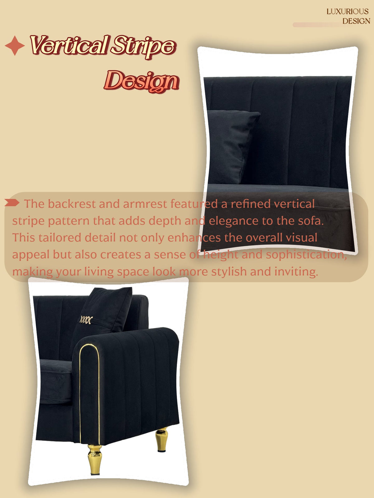 Modern 3-Seater Sofa Couch for Living Room