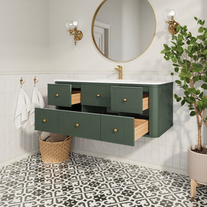 48" Wall Mounted & Floating Single Bathroom Vanity