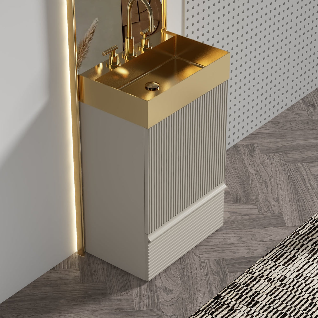 Gada 20" Striped Bathroom Vanity