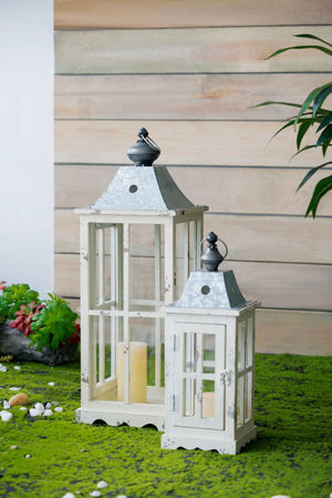 Wooden Candle Lantern Decorative Hurricane Lantern Holder