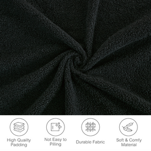 Folding Convertible Out Sleeper Sofa Bed 3-Seat Black
