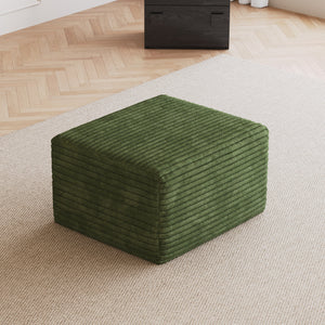 Green Sofa Ottoman – Plush Corduroy Fabric