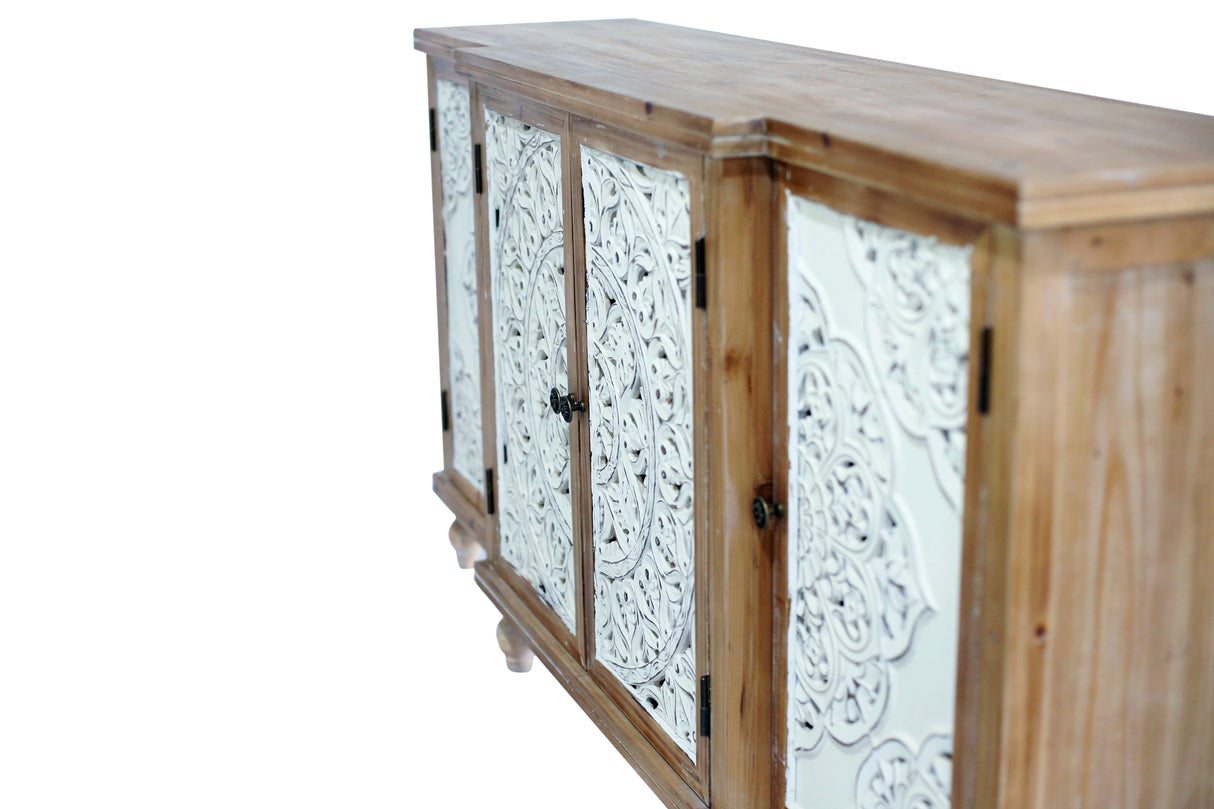 Hollow-Carved Accent Cabinenet