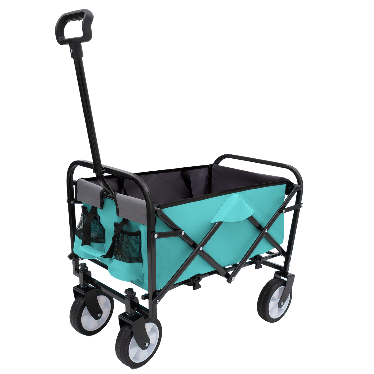 Minimeetall Strap Series Collapsible Wagon Cart – 225lb capacity, Teal
